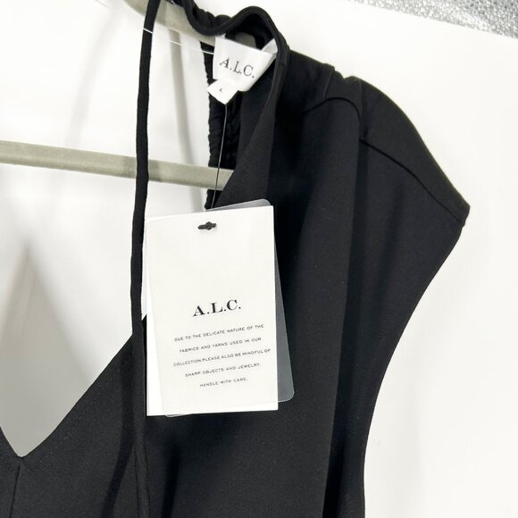 NWT A.L.C. Syna Black Cutout Midi Dress - Picture 9 of 11